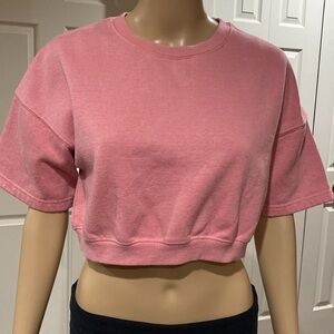 SOUTHERN SPIRIT - Oversized Pink cropped Sweatshirts